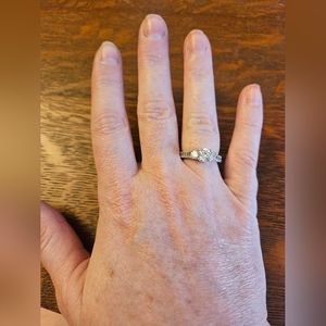 Sterling silver 3 stone CZ ring